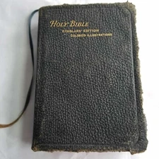 Vintage 1910 Leather HOLY BIBLE Old & New Testament Scholars Edition 1910