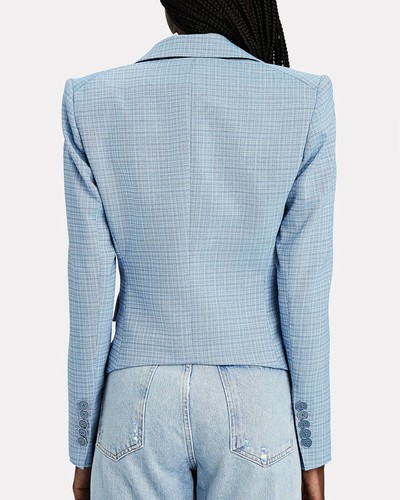 sz 8 NWT VERONICA BEARD Dickey Jacket DIEGO Lt Blue PLAID Womens Blazer $695 - 第 9/9 張圖片