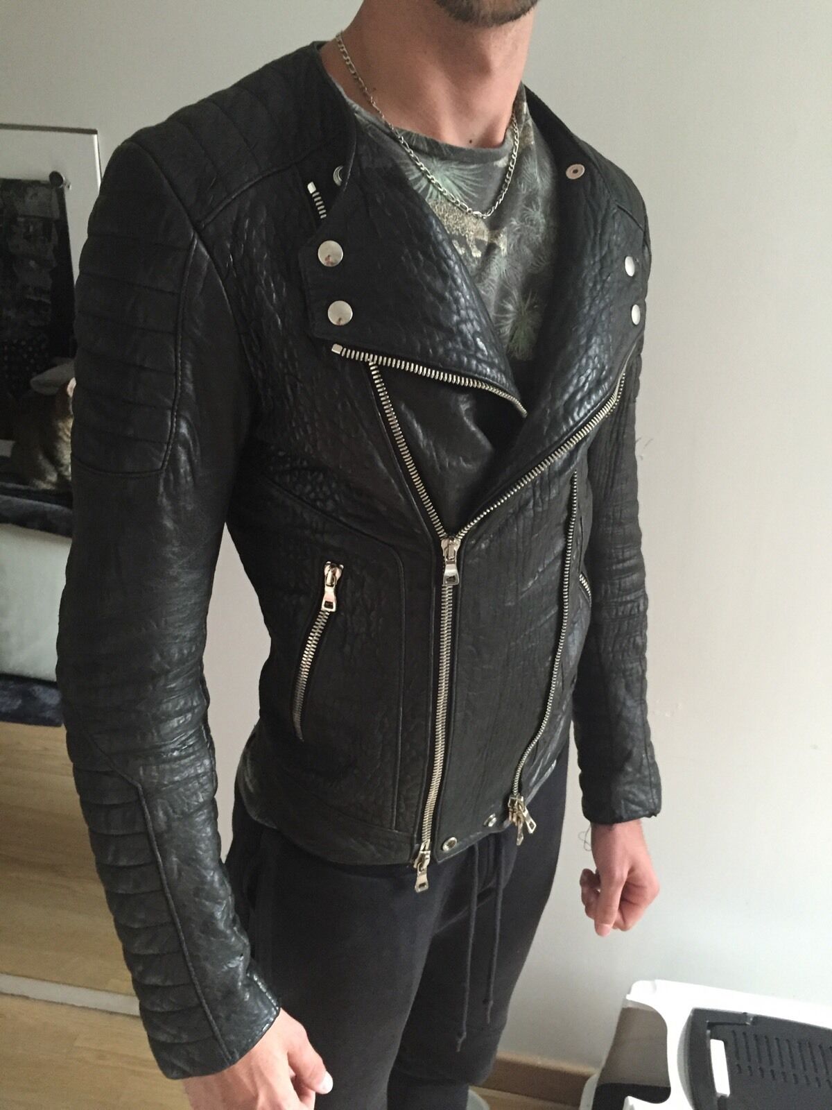 Balmain Biker Leather M 48 | eBay