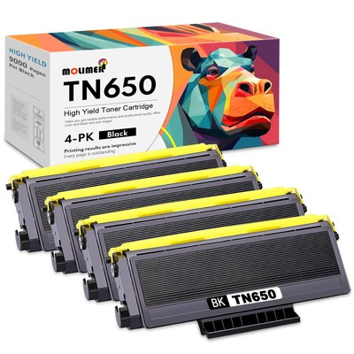 4 Pack TN650 High Yield Toner for Brother HL-5370DW MFC-8370 DCP-8085DN Series