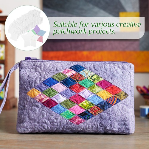 300 Stück Patchwork Papier Schablone Quilten Piercing Piecing Büro Muster - Bild 5 von 11