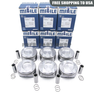 6x MAHLE Pistons Rings Set Φ92.9mm For Mercedes-Benz M276 3.5L R172 ...