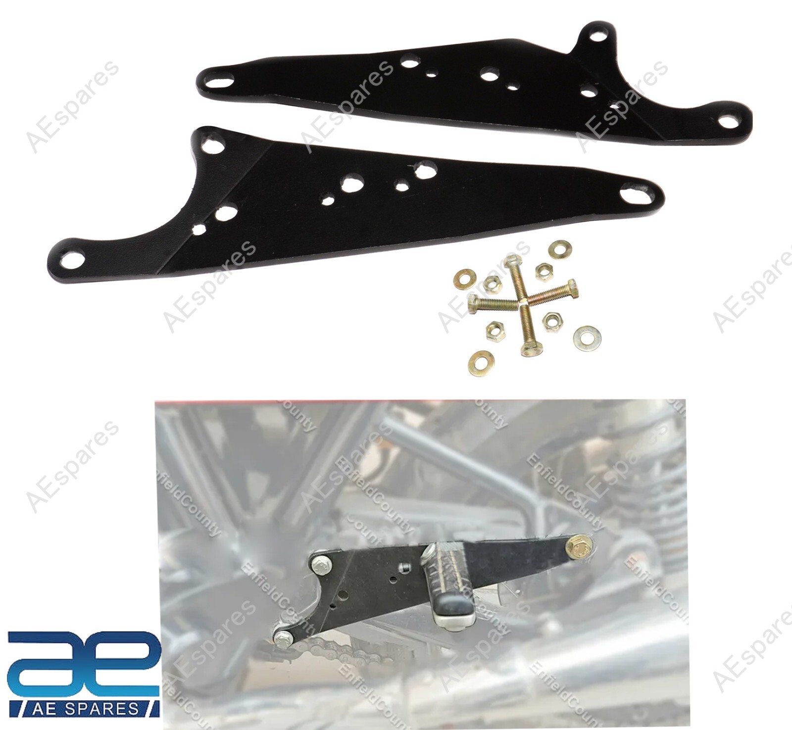 Per Reale Enfield Interceptor 650 & Gt 650 Passeggero Pedana Relocator Supporto