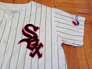 red white and blue white sox jersey