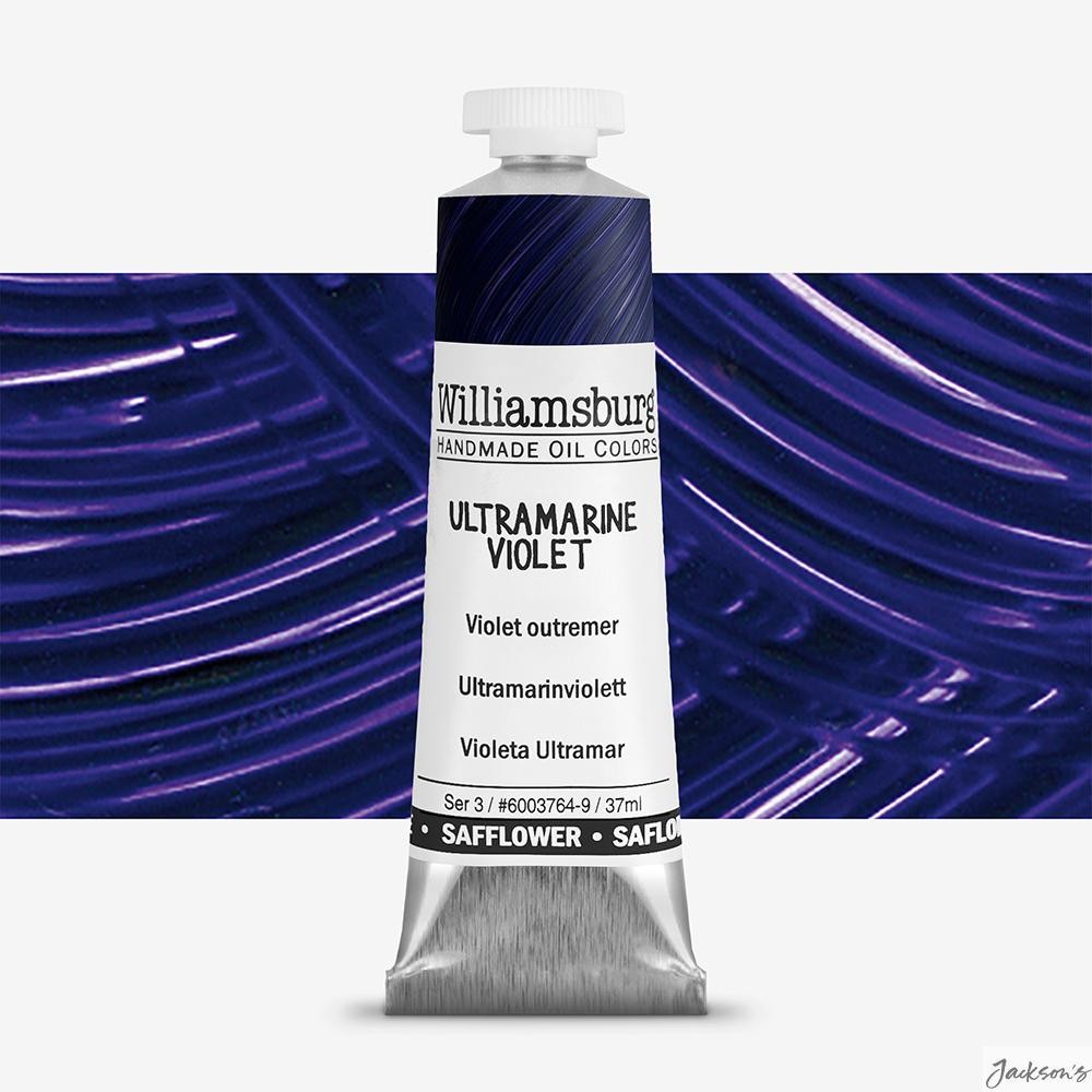 Williamsburg Safflower Oil Paint Linseed Oil 37ml Ultramarine Violet Art Colo...