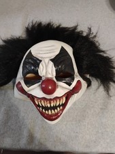 Ghoulish Productions Darky the Clown Mask Scary Black Hair Halloween Costume