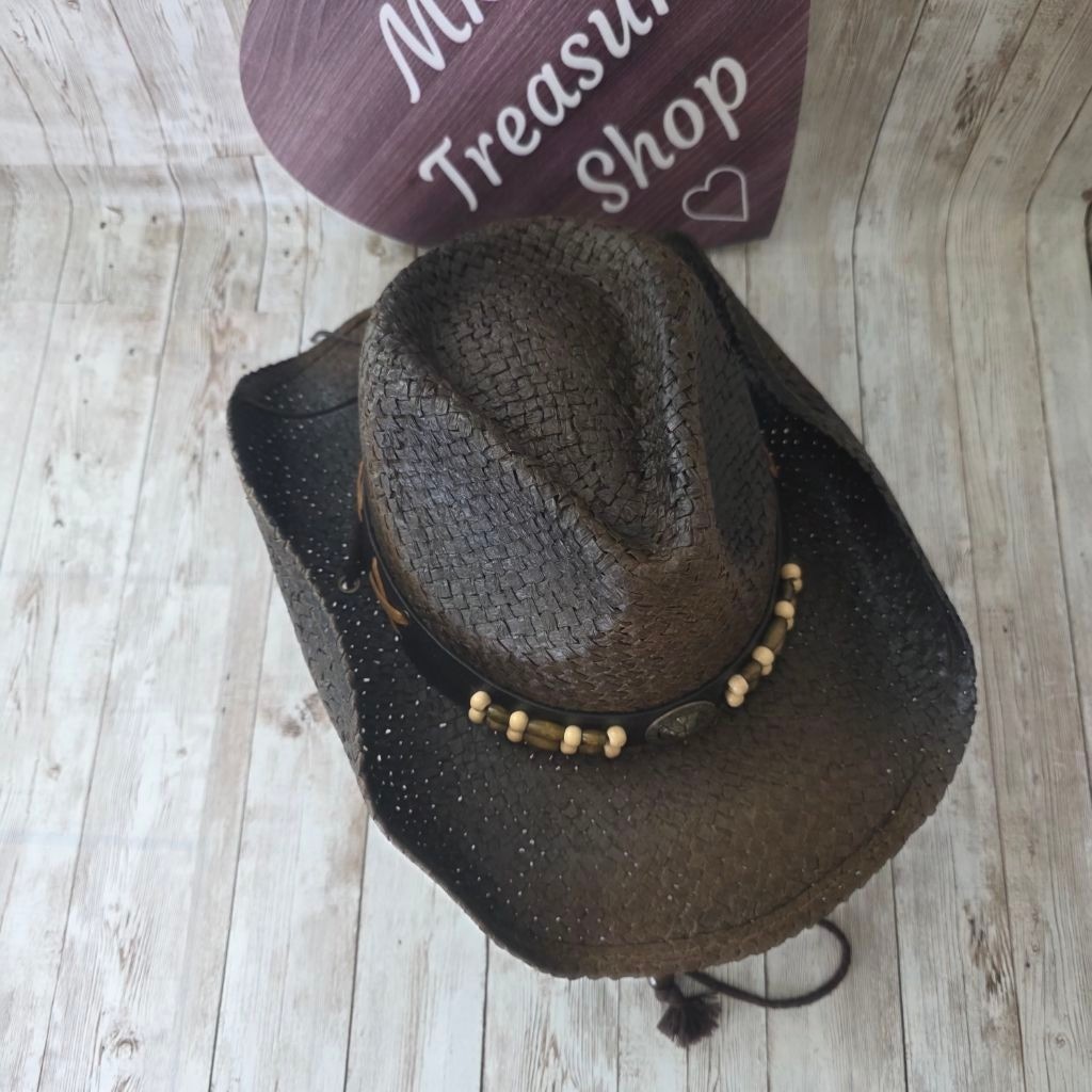 Goldcoast Sunwear Brown Straw Cowboy Hat NWOT UPF50 | Goldcoast Pro Sunwear Sun Hat | Fleet Maintenance  main image 4