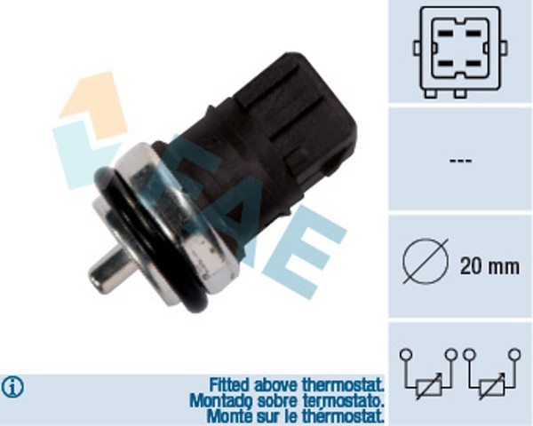 KüHlmittel Wasser Temperatur Sensor Fae 33810 FüR Nissan Renault Opel Laguna X70-image