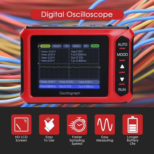 Handheld Digital Oscilloscope 2.8" Portable Automotive Oscilloscope Kit, 10MH... - Picture 2 of 8
