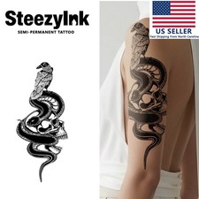 SteezyInk temporary tattoo Raven's Nest last upto 2 weeks 5.5 x 9 inch