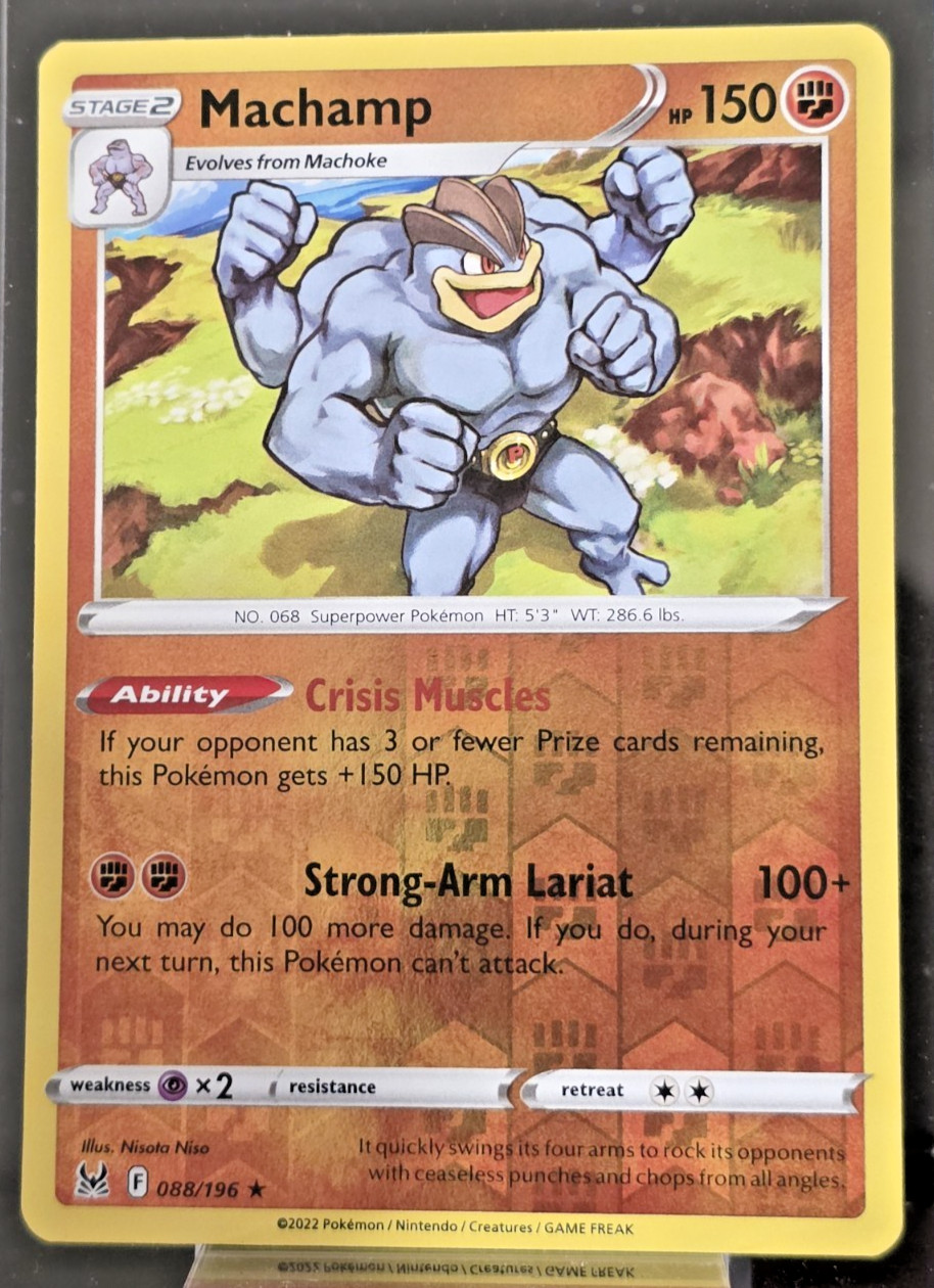 Machamp 88/196 Pokémon TCG SW&SH Lost Origin Reverse Holo Rare NM