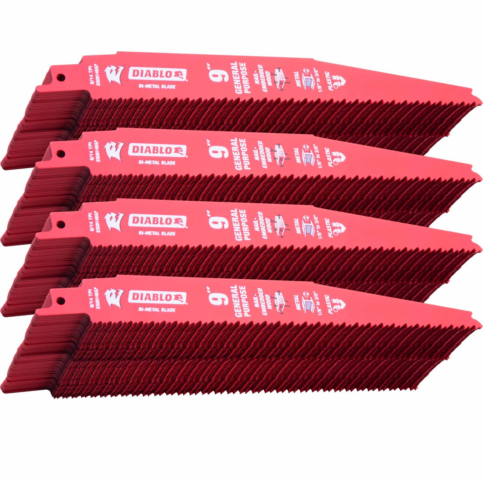 Diablo DS0914BGP200 9 pulgadas hoja de sierra recíproca bimetálica paquete de 200 piezas