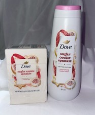 Lot Of 2 Dove Sugar Cookie Sprinkle Limited Edition Set Beauty Bars Body Wash