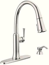 Brand New Delta Eldridge Pull Down Kitchen Faucet-Chrome 19842Z-SD-DST 