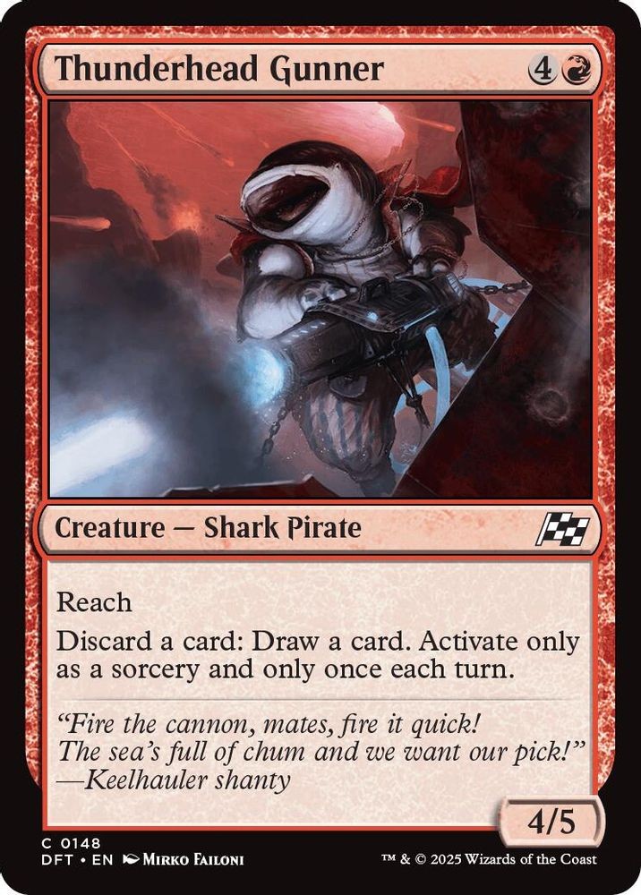 2025 Magic: The Gathering: Aetherdrift - Thunderhead Gunner (#148, C, Near Mint)