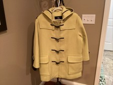 Vtg Burberry Duffle Coat 100% Wool Ladies Hoo...