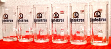 Bier-Glas 6er-Set, 0,5l Landskron Brauerei G&ouml;rlitz Bier-Krug mit Emblem, neu