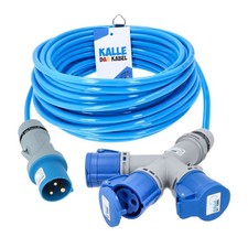 Cavo da campeggio CEE H07BQ-F 3G 2,5 mm² 1,5-50 m attacco 3 posizioni Womo Caravan Barca