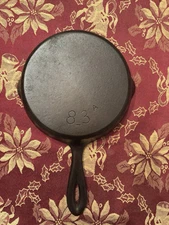 1930's Chicago Hardware Foundry No. 3 Shallow Hammered Cast Iron Skillet