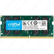 Crucial 16GB DDR4 2400 MHz PC4-19200 2Rx8 SODIMM Laptop Memory RAM CT16G4SFD824A