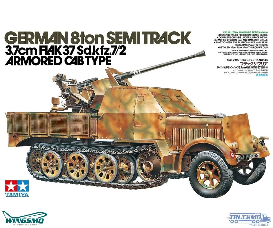 Tamiya Deutsches Sonder-Kraftfahrzeug 7/2 8t Halbkette mit Flak 37 300035144 - Bild 1 von 1