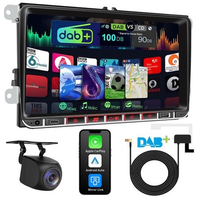 DE DAB+9'' Android Autoradio Carplay Navi Stereo RDS+AHD CAM Für Golf 5 2003-2008