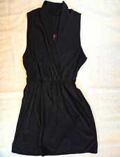2B bebe Women's Black Sleeveless V-Neck Surplice Dress Size L Little Black Dress