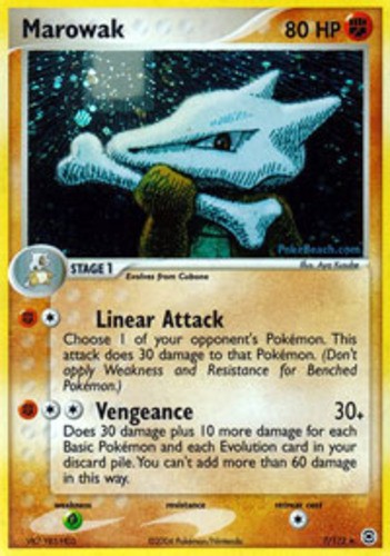 1x Marowak - 7/112 - Holo Rare Lightly Played Pokemon EX - FireRed & LeafGreen