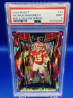 2024 Panini Select Concourse Patrick Mahomes II #33 Red & Yellow Shock Prizm PSA