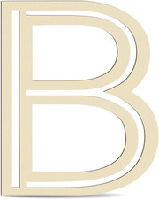 Large Wooden Letters 14 Inch for Wall Decor Crafts Big Wood Letter B 1/5 Inch Th