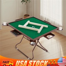 Portable Foldable Mahjong Table With 4 Cup Holders 4 Drawers For 4 People