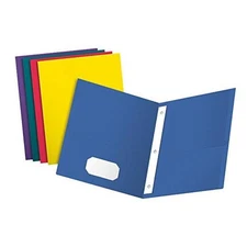  Twin Pocket Folders with Fasteners, Letter Size, Assorted Colors, 25 per Box 