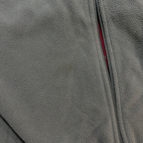 Vintage LL Bean Full Zip Fleece Jacket Men's 2XL Gray Red Polartec Outdoor 90's - Picture 7 of 11