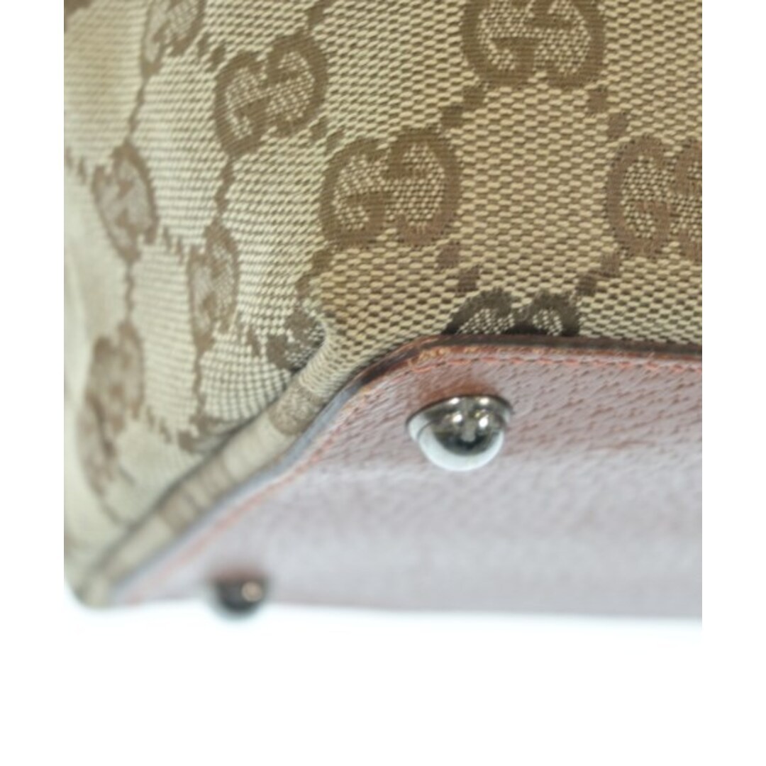 Gucci Tote Bag Beige Used Damaged Leather Shoulder Bag Free Shipping thumbnail 8