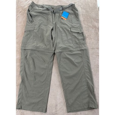 Columbia Titanium Silver Ridge II Convertible Pants Mens XL Green Omni Shade NEW