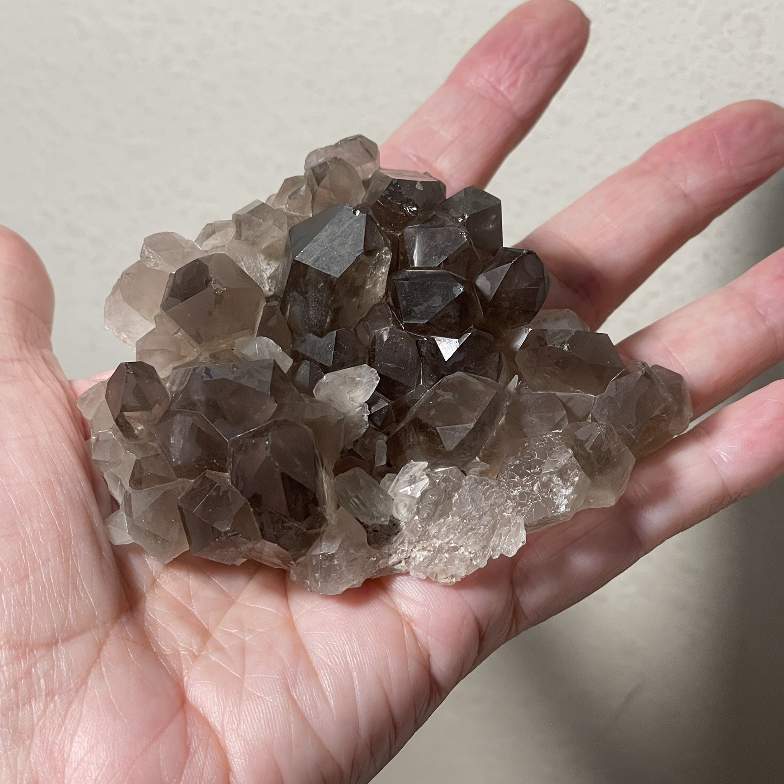 Smoky Quartz Lithium Crystal Cluster Natural From Brazil