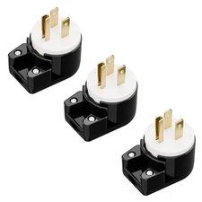 3xpcs Right Angle Nema 515p 15a 125v Ac Plug etl Easy Assembly 90 Degree Usa