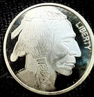 buffalo indian head round silver 1 oz