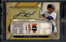 J.D. MARTINEZ  1/9 AUTO RELICS PATCH GOLD 2017 TOPPS TRIPLE THREADS TIGERS SOX