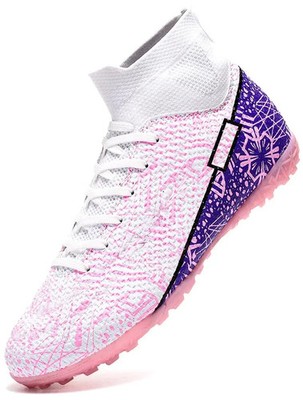 Jungen Fußballschuhe Astro Turf Boden Sportschuhe weiß UVP 40£ NEU UK-Größe 5