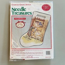 NEEDLE TREASURES The Christmas Blessing Counted Cross Stitch Stocking NEW #02924