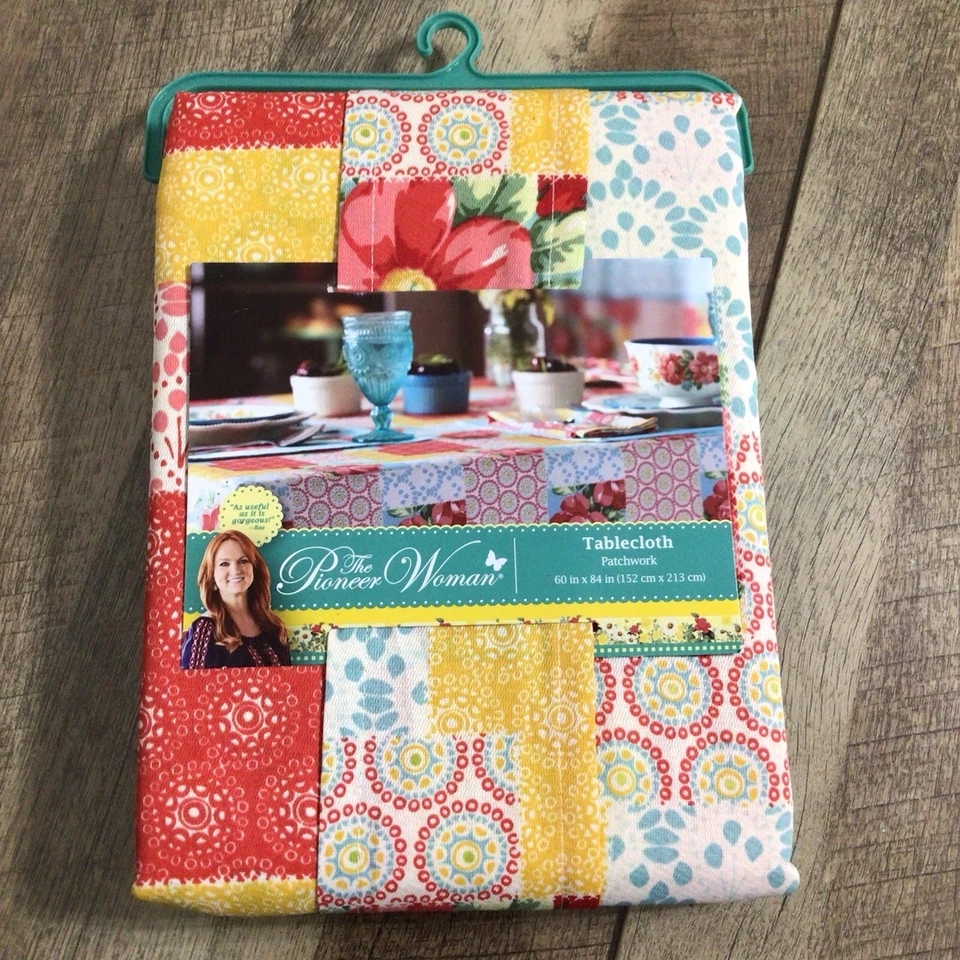 The Pioneer Woman Patchwork Tablecloth 60"x84" Multicolor Cotton Blend - Image 2 of 4