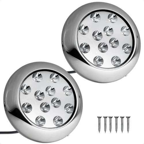 Underwater Lights 2-Pack LED Underwater Transom Light for Boat Blue LED, 12V