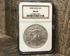 2008 American Silver Eagle $1 1 Oz Fine Silver Coin NGC MS69 Fast Ship!