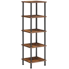 5-Tier Corner Shelf Stand, Corner Square Rack Display Shelf, Tall Storage Pla...
