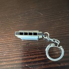 Hohner Mini Harmonica Keychain Metal Silver Tone Music Theme Belt Chain — photo 4