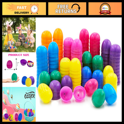 100-Pack Fillable Easter Eggs - Colorful Plastic Eggs for Egg Hunt & Surprises,