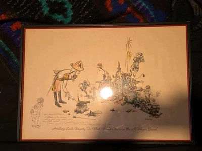 Vintage Military Art By George Finley (Rare) Artists signature drawing dedicated - Image 1 of 4