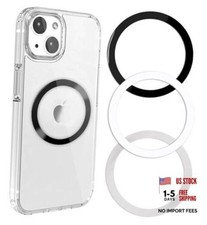 3 Pcs Universal Metal Ring for Magnetic Charger, Metal Ring Black Silver White