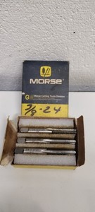 3 Pcs - MORSE 3/8-24NF GH3 HS Ground Thread Taps - Made In  USA